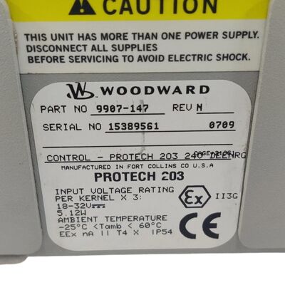 Woodward 9907-147 Industrial Automation Controller Module with Modbus CAN Ethernet PID Control and IP54/IP65 Explosion-Proof Certification