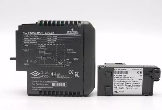 EMERSON KJ3221X1-BA1 AO 4-20 MA HART 8 Channel ANALOG OUTPUT MODULE